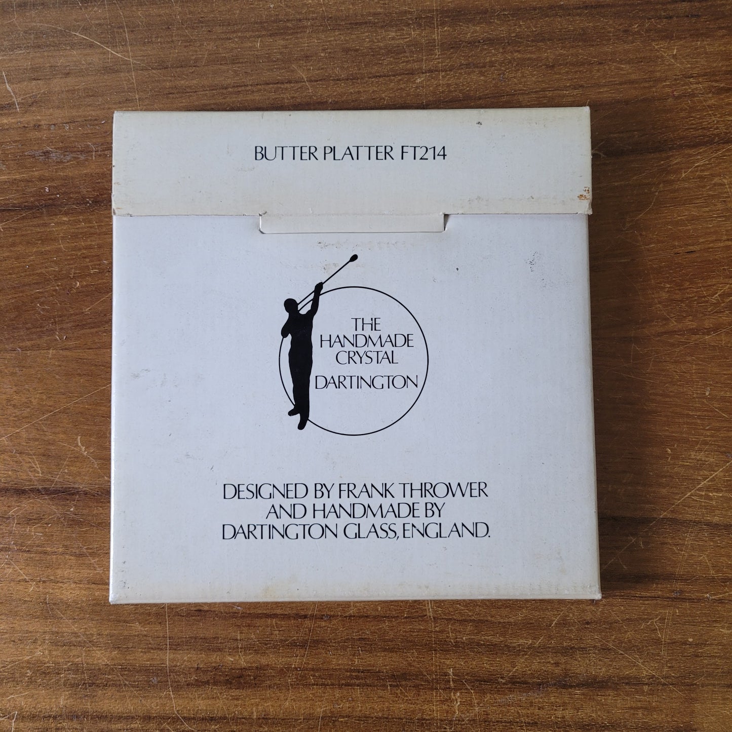 1970s Dartington Daisy Collection butter platter FT214 , designed by Frank Thrower