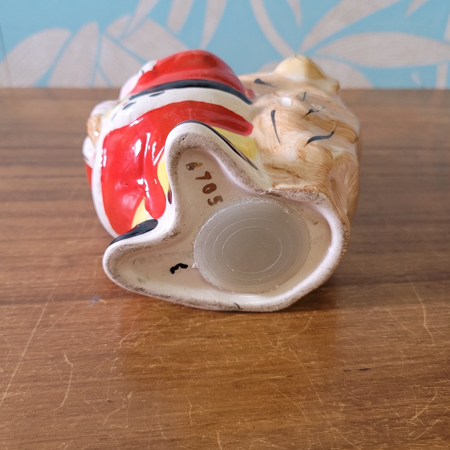 Vintage ceramic santa with toy sack money box