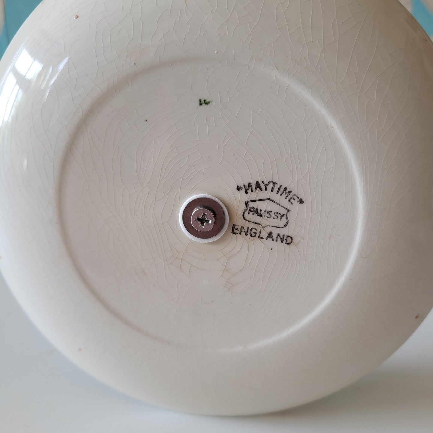 circa. 1930s Palissy England 'Maytime' mini ceramic cake stand