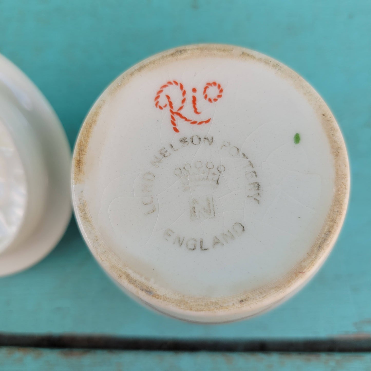 1960s Lord Nelson Pottery "Rio" condiments pot, & sugar pourer