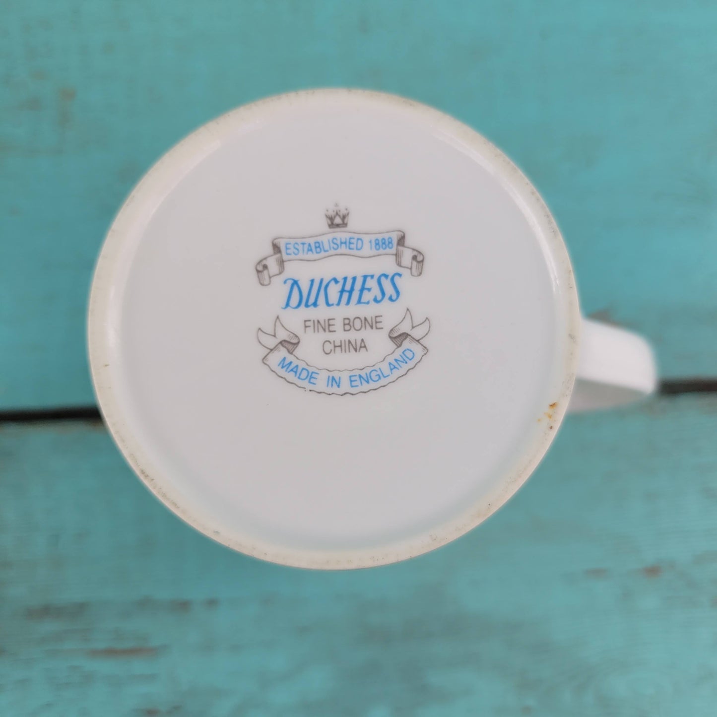 Three vintage illustrated Duchess bone china mugs