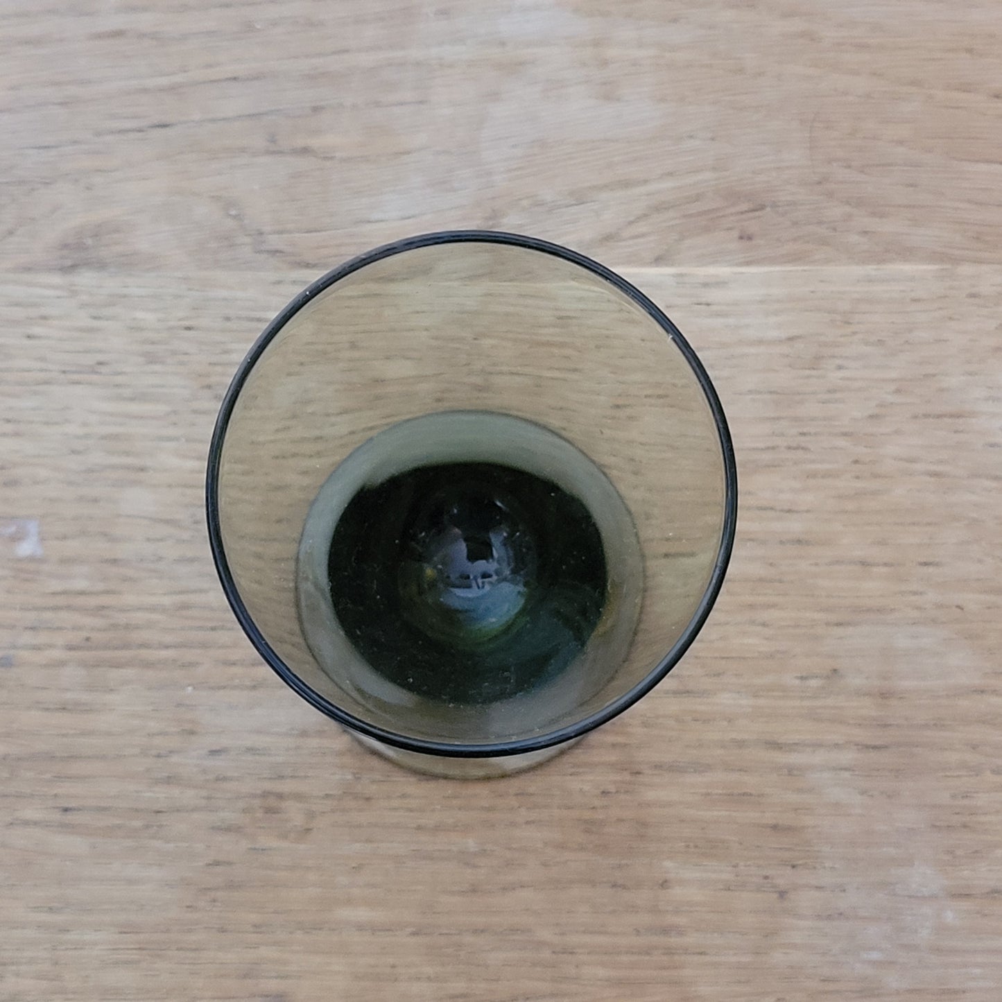 Set of three 1960s Scandinavian coloured schnapps / liqueur glasses
