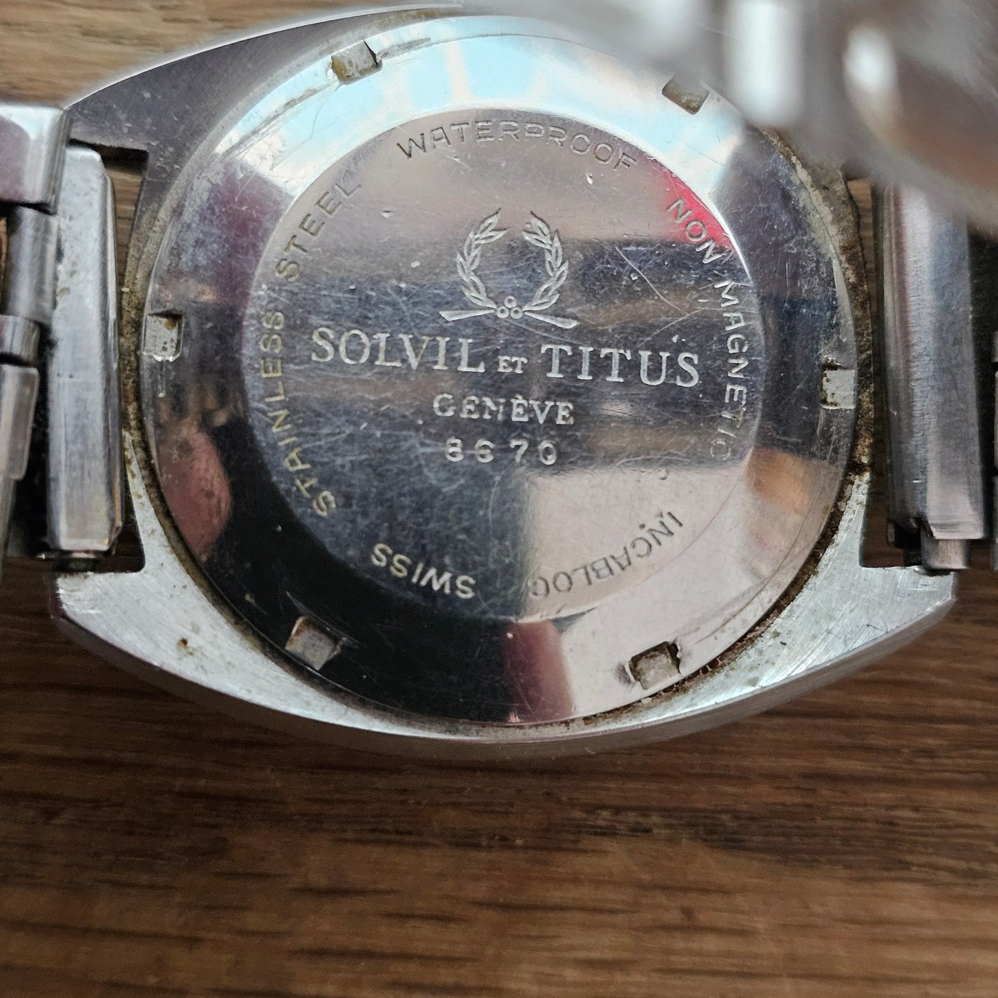1970s Titus Genève Automatic 25 Jewels Swiss date stainless steel men's watch