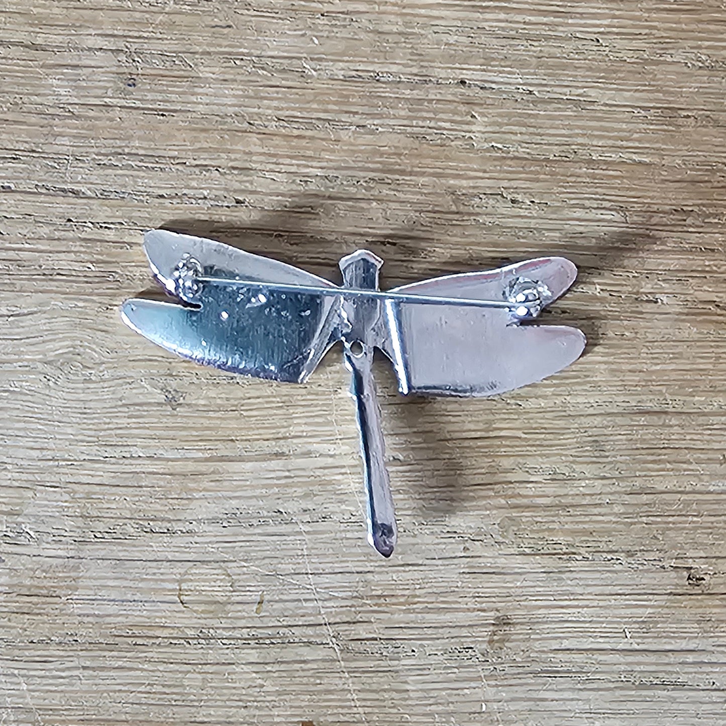 1960s silver-tone dragonfly brooch
