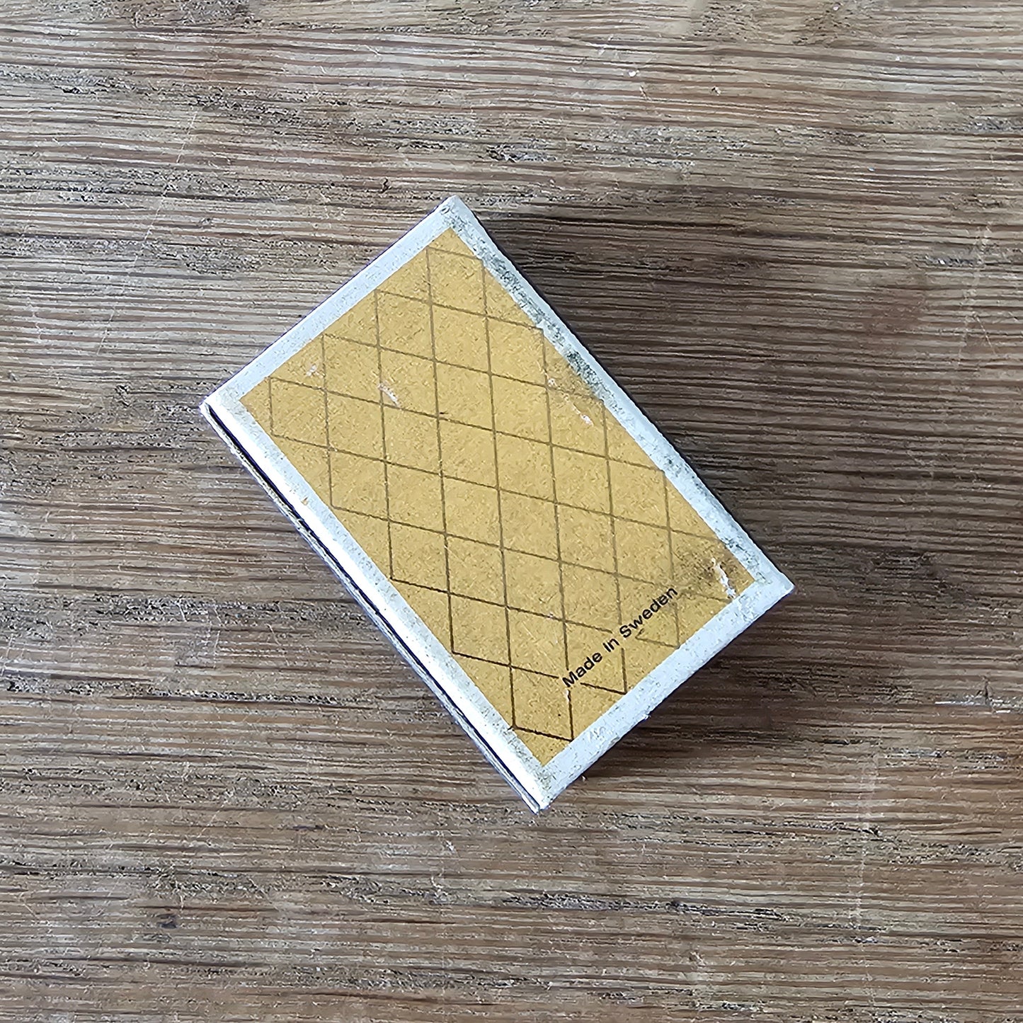 circa. 1970s silver-tone miniature ashtray & match holder with original Swedish matchbox