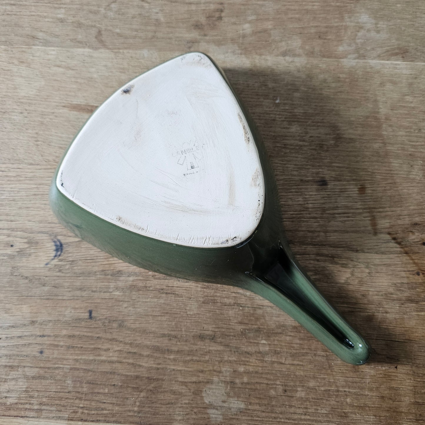1960s Denby Langley "Conifer" lidded triangular serving dish