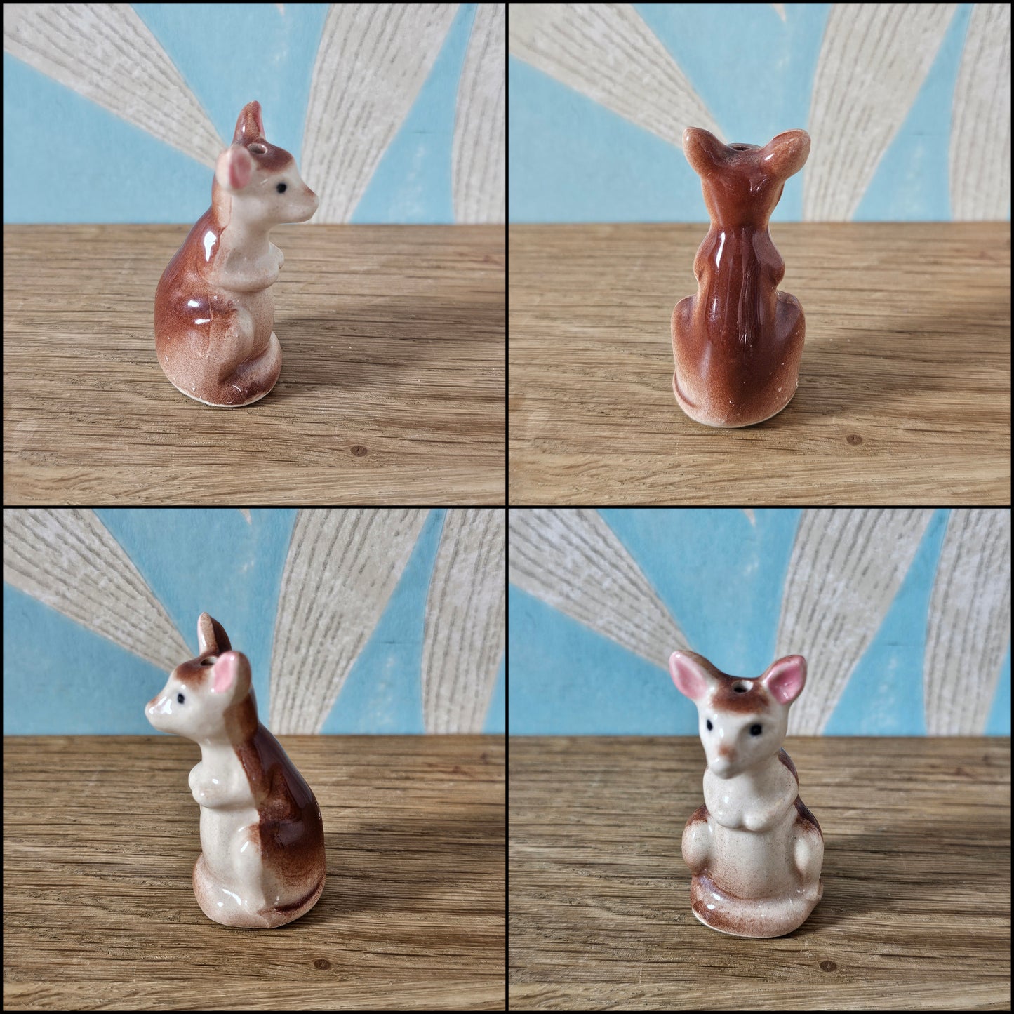 1950s Japanese ceramic kangaroo & joey salt and pepper set