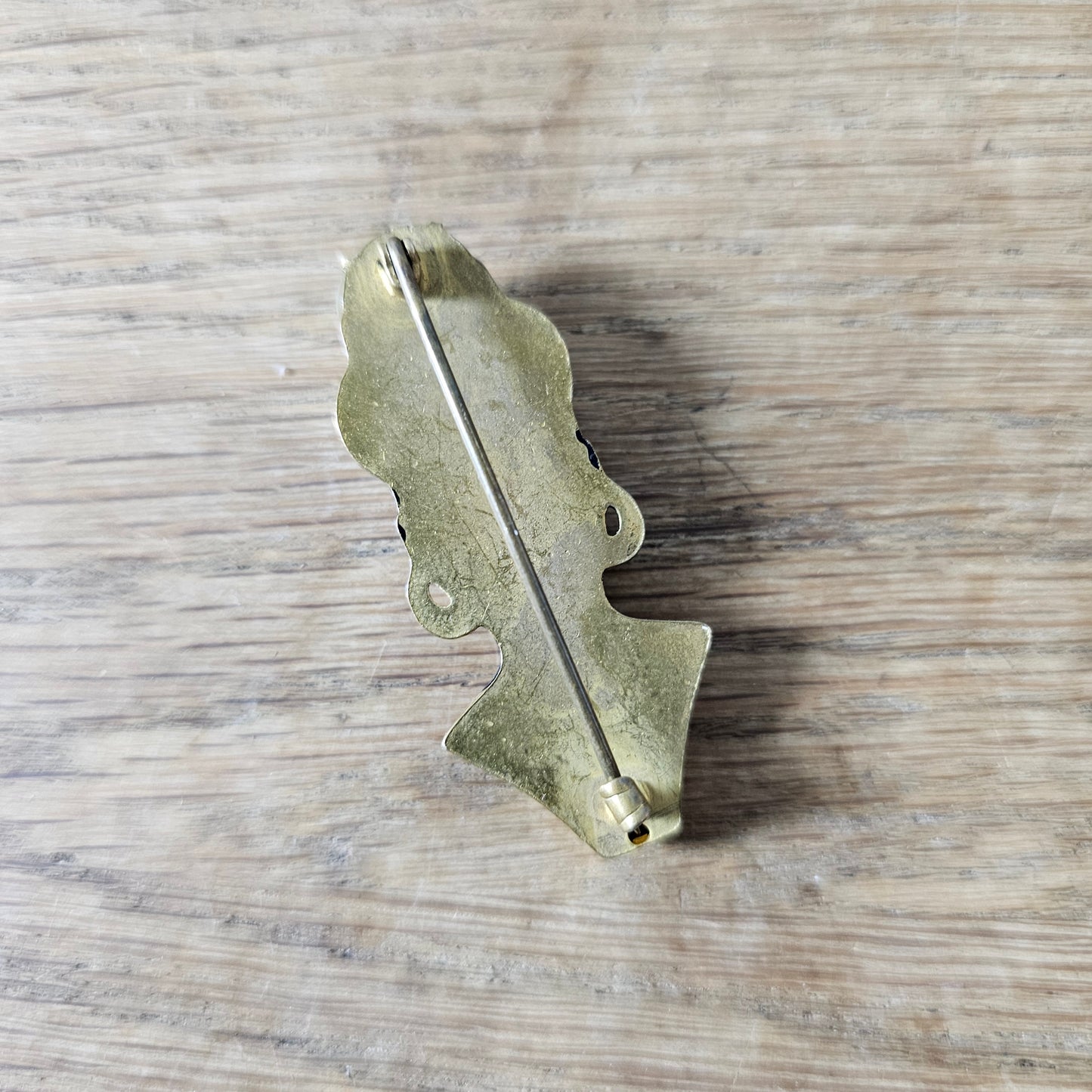 1930s/40s Black Americana opainted metal figural brooch