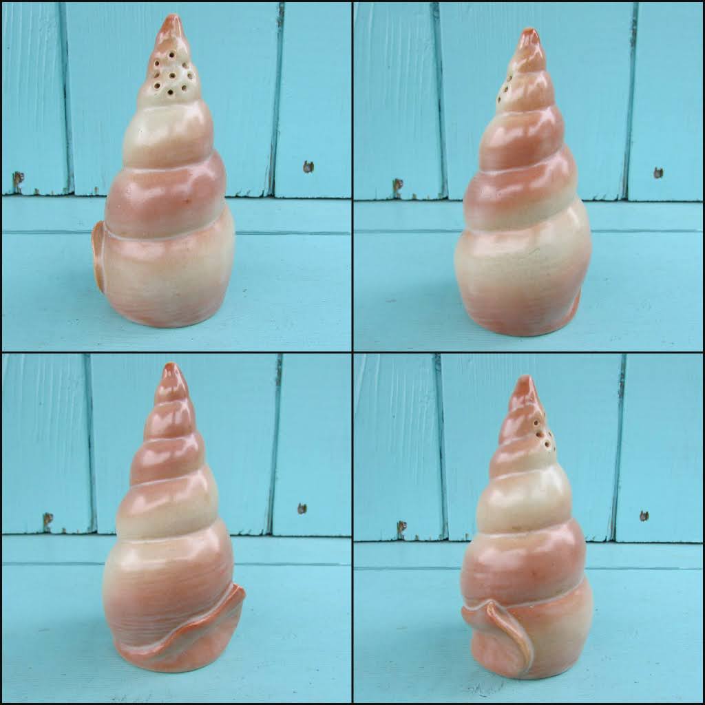 1960s Carlton Ware handpainted Australian Design ceramic shell cruet set