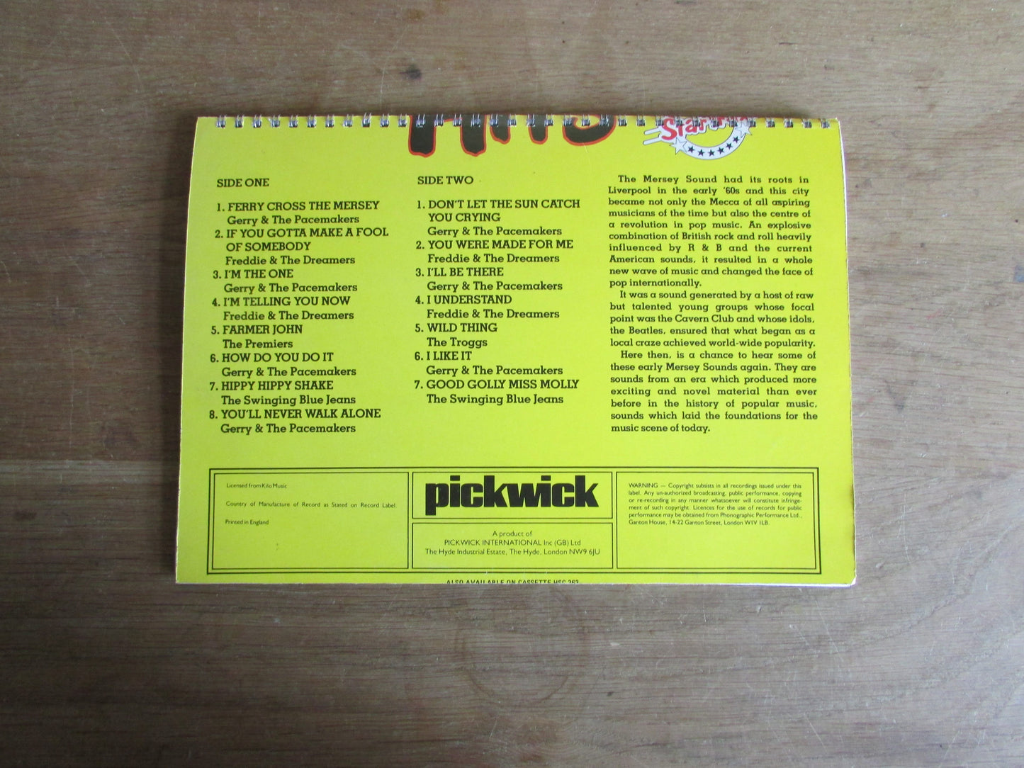 Home-made A4 wire-bound sketchbook using 100% recycled 140gsm Cartridge Paper, Mersey Hits