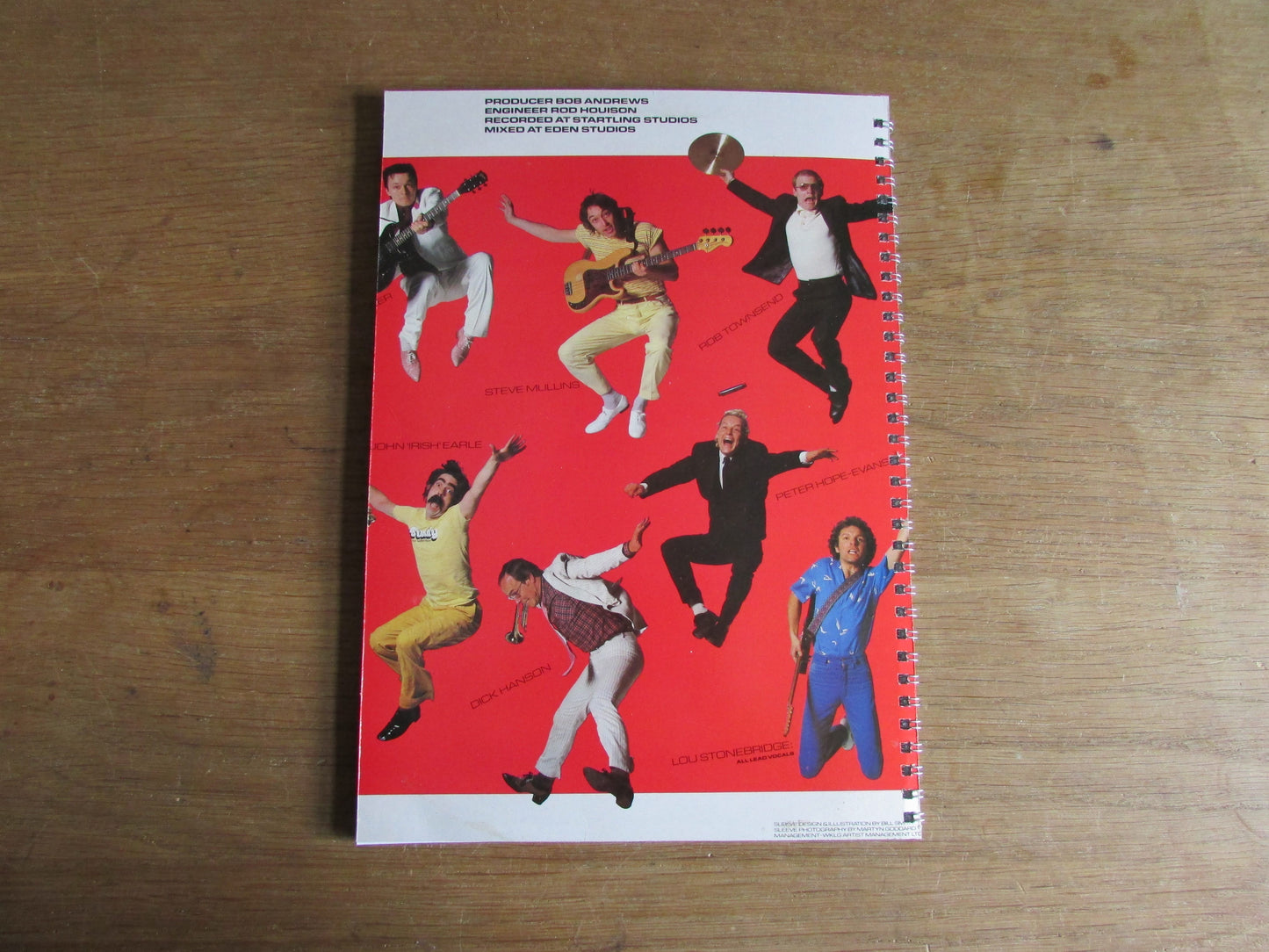 Home-made A4 wire-bound notebook, 30 sheets lined paper, The Dance Band