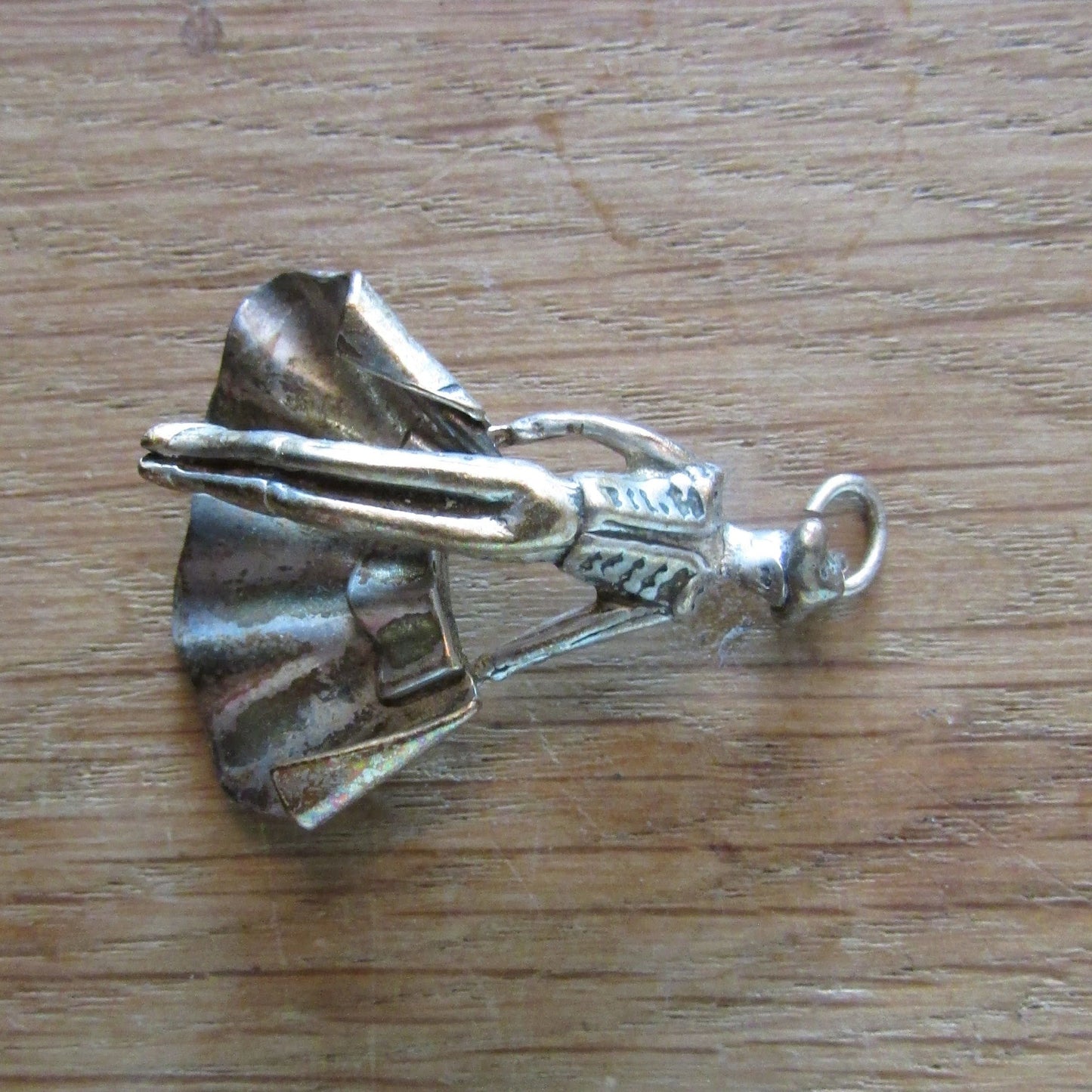 Mid-century silver-tone figural matador charm