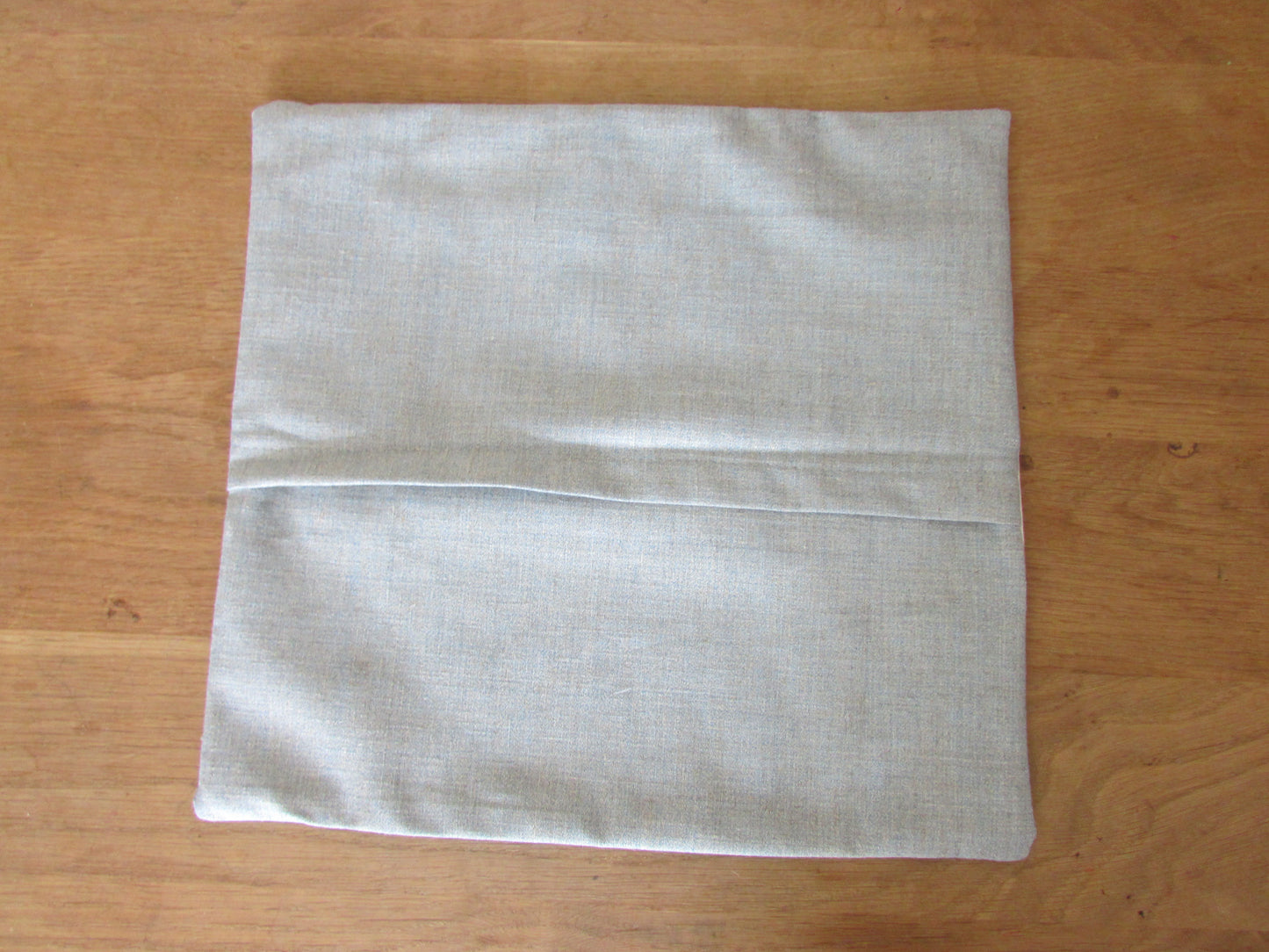 Home-made 1950s-style poodles cushion cover with contrast reverse