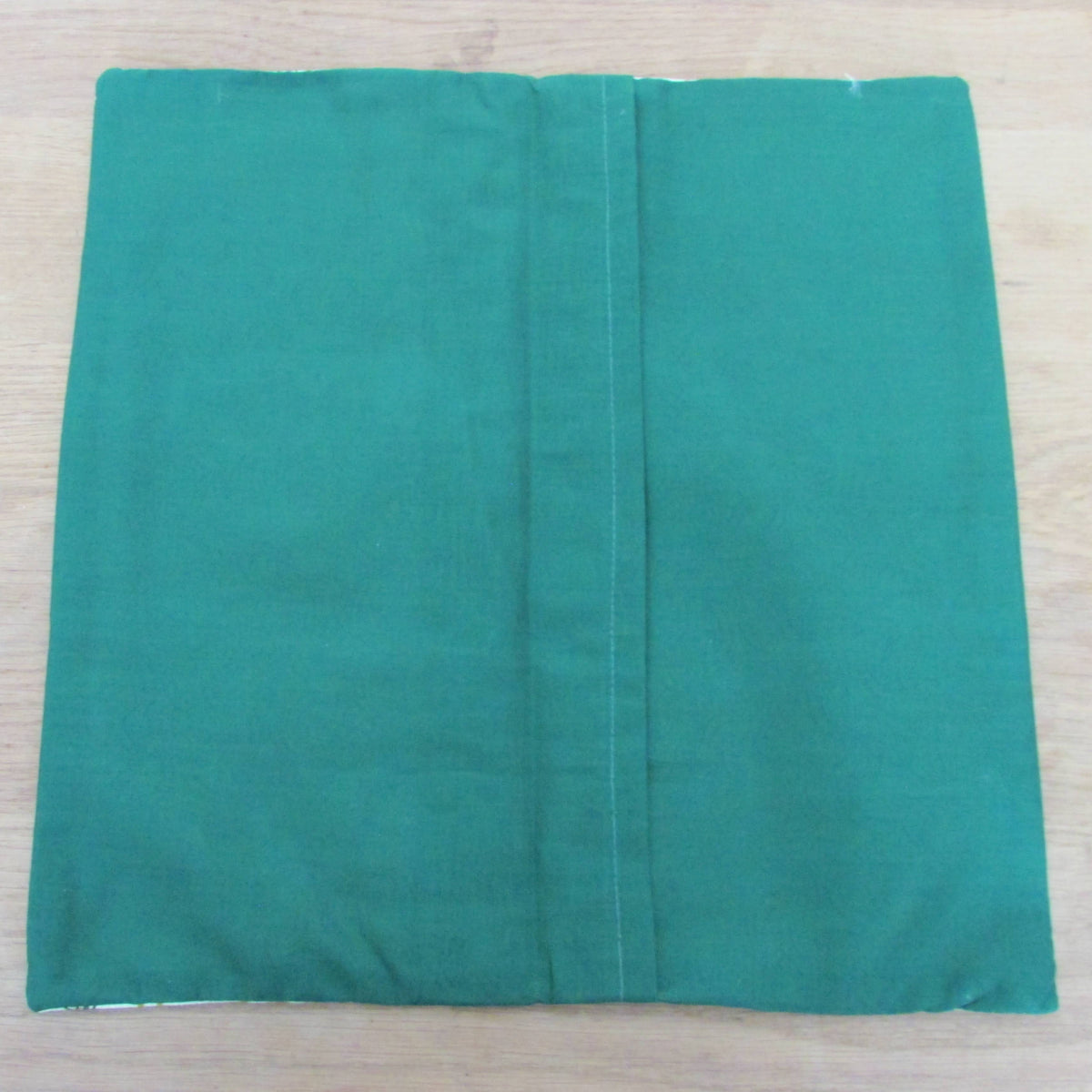 Handmade retro 1950s-inspired Atomic Starburst cushion cover, green or rust reverse. 14" x 14"