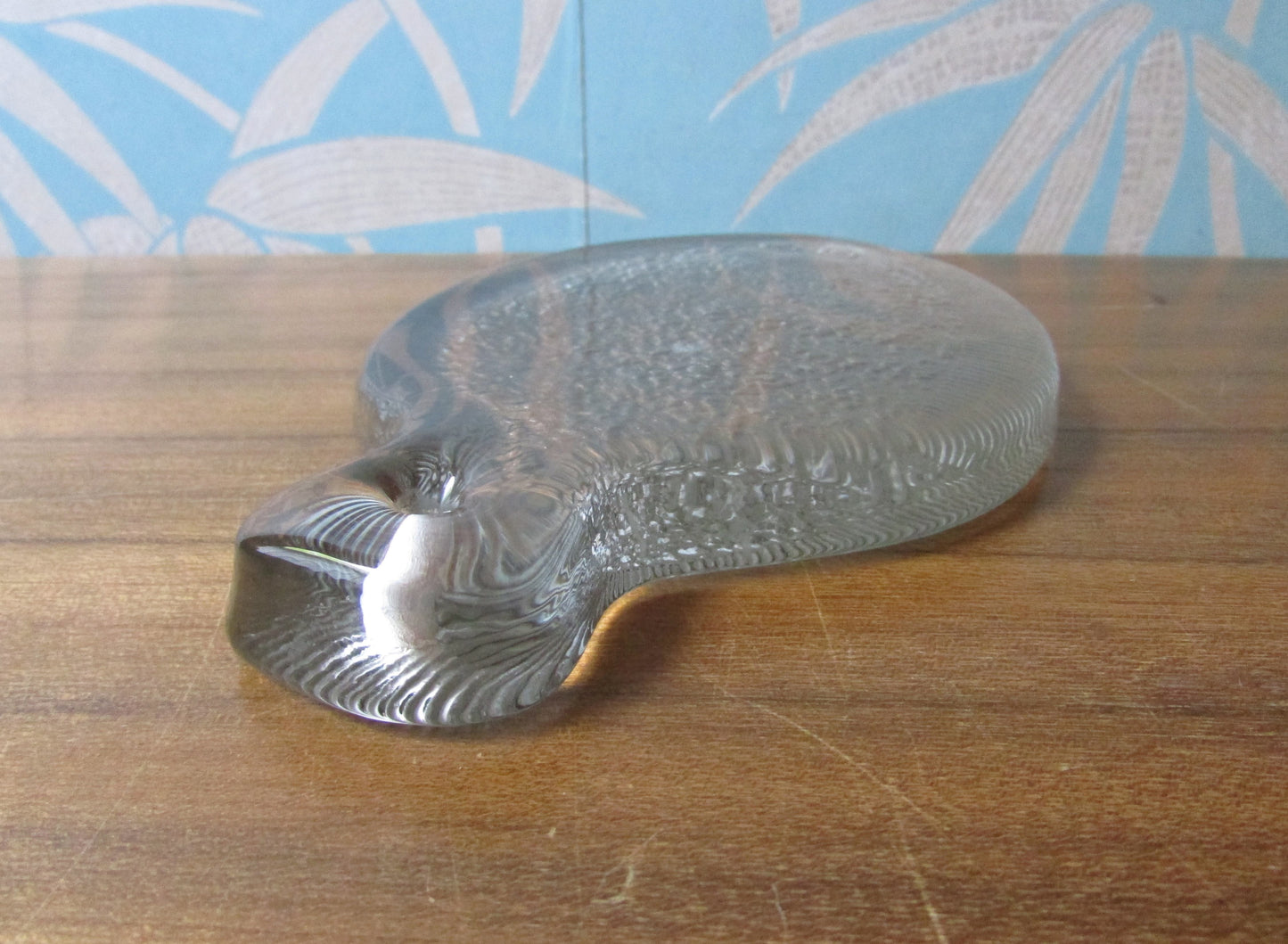 Mid-century Scandinavian art glass fish trivet