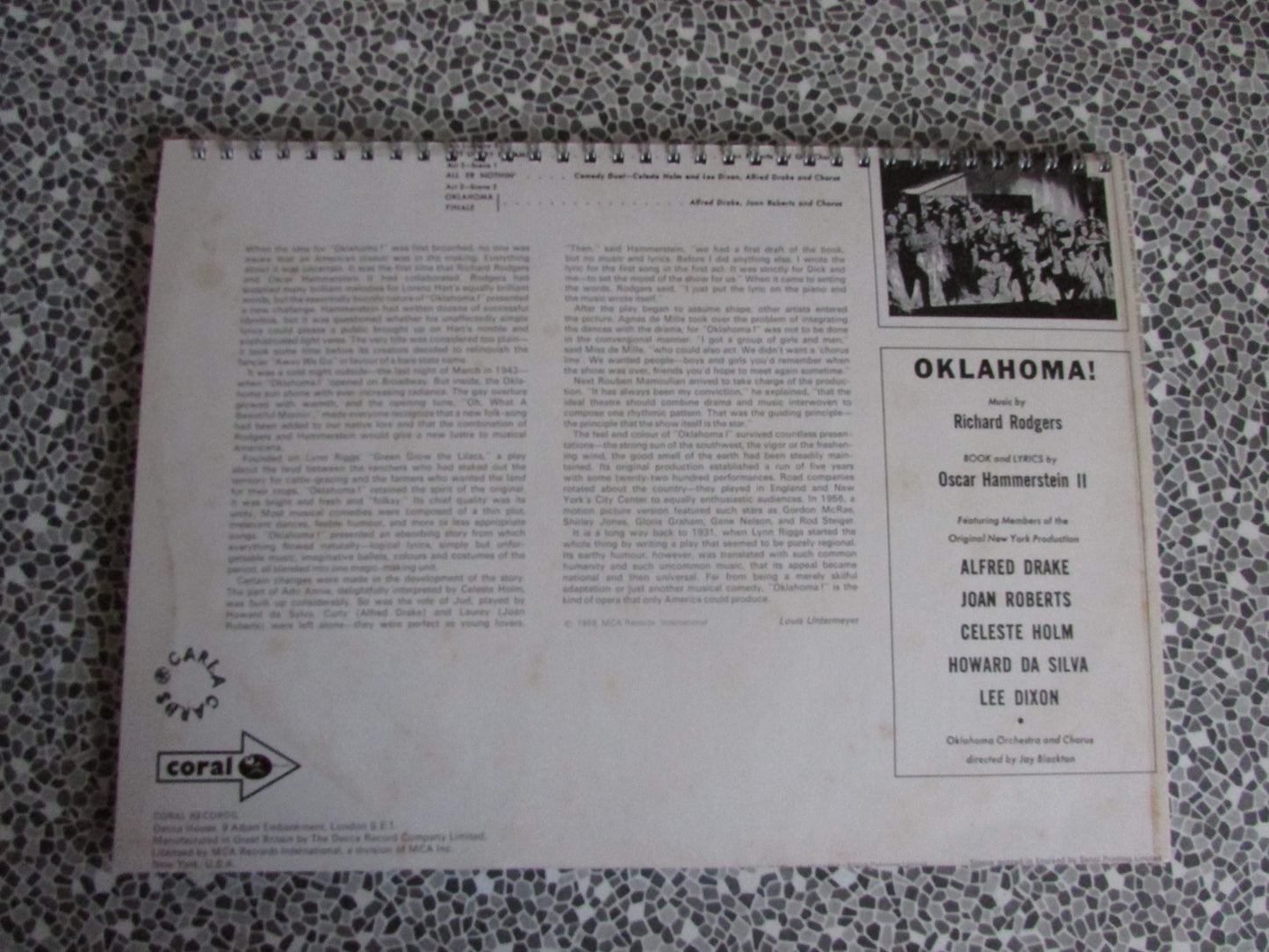 Home-made A4 wire bound sketchbook using 130gsm Cartridge Paper, Oklahoma!