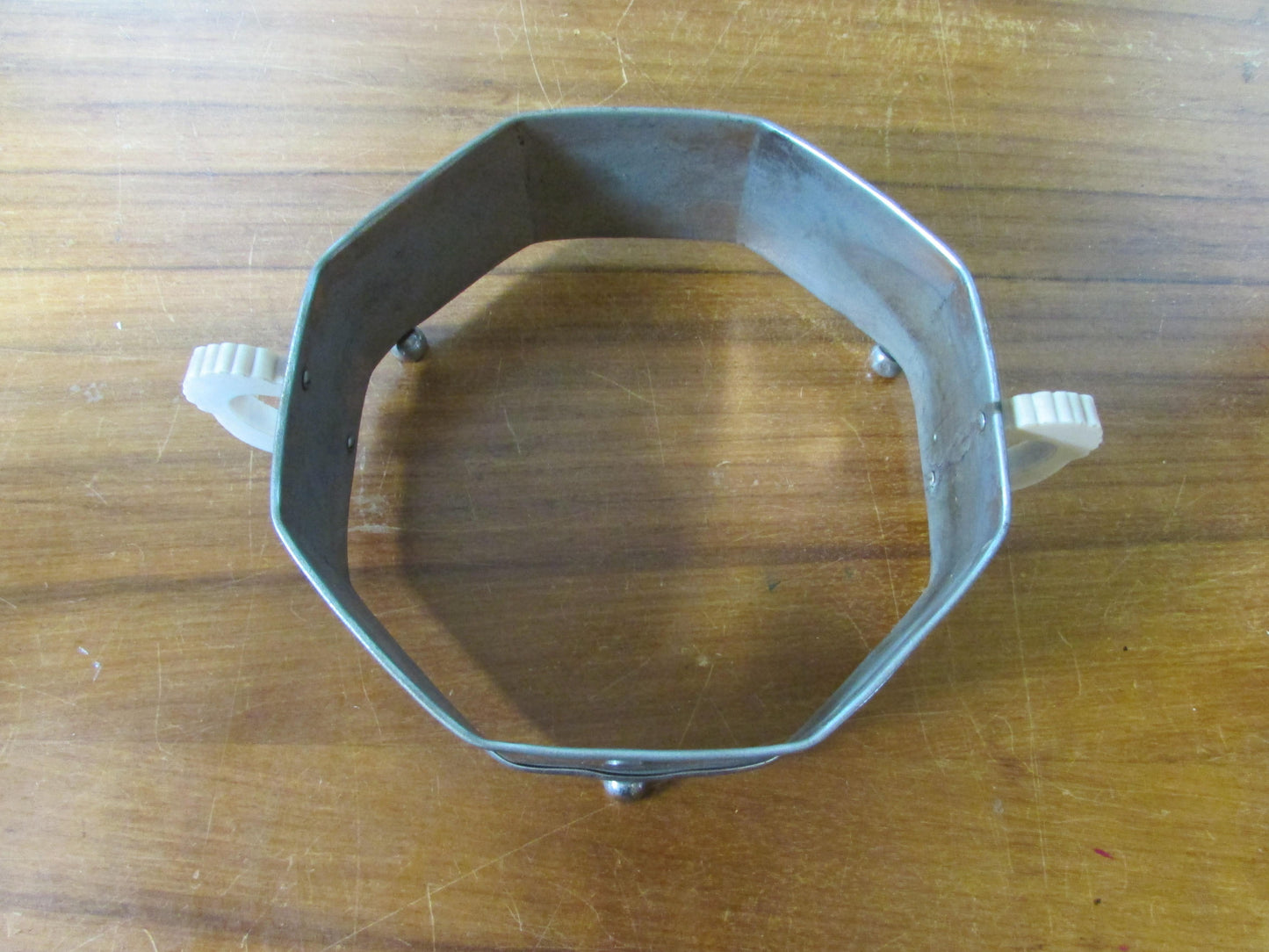 Art Deco Phoenix octagonal glass roasting dish with silver plate & Bakelite plate