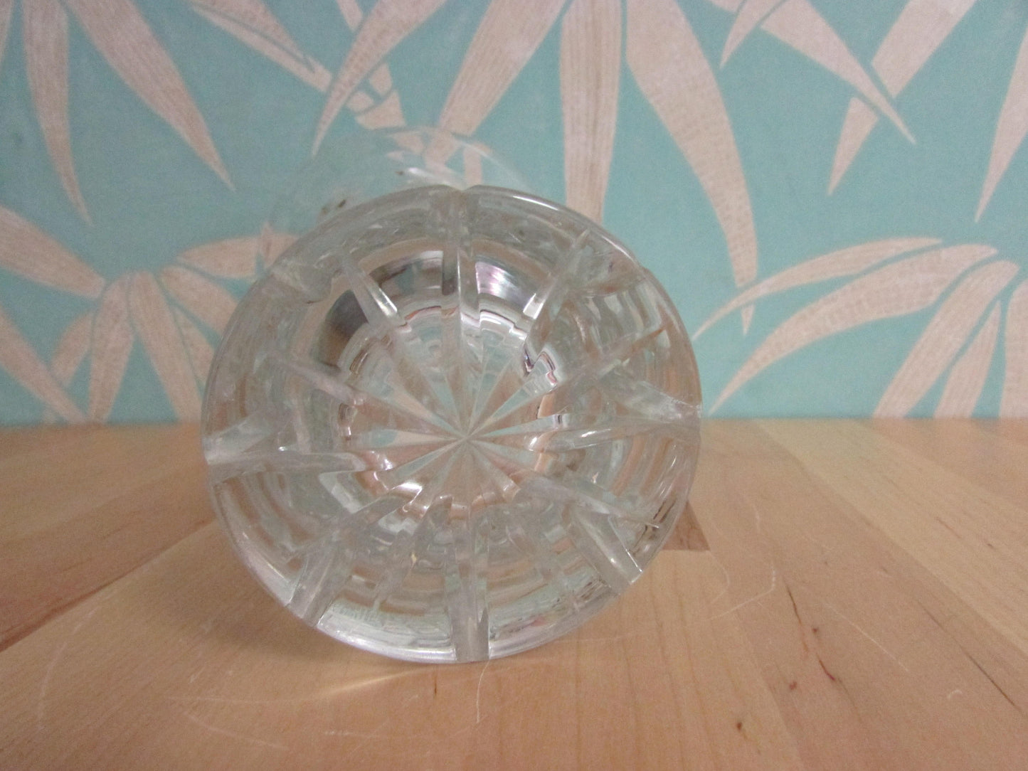 Vintage Galway Irish clear cut lead crystal waisted vase