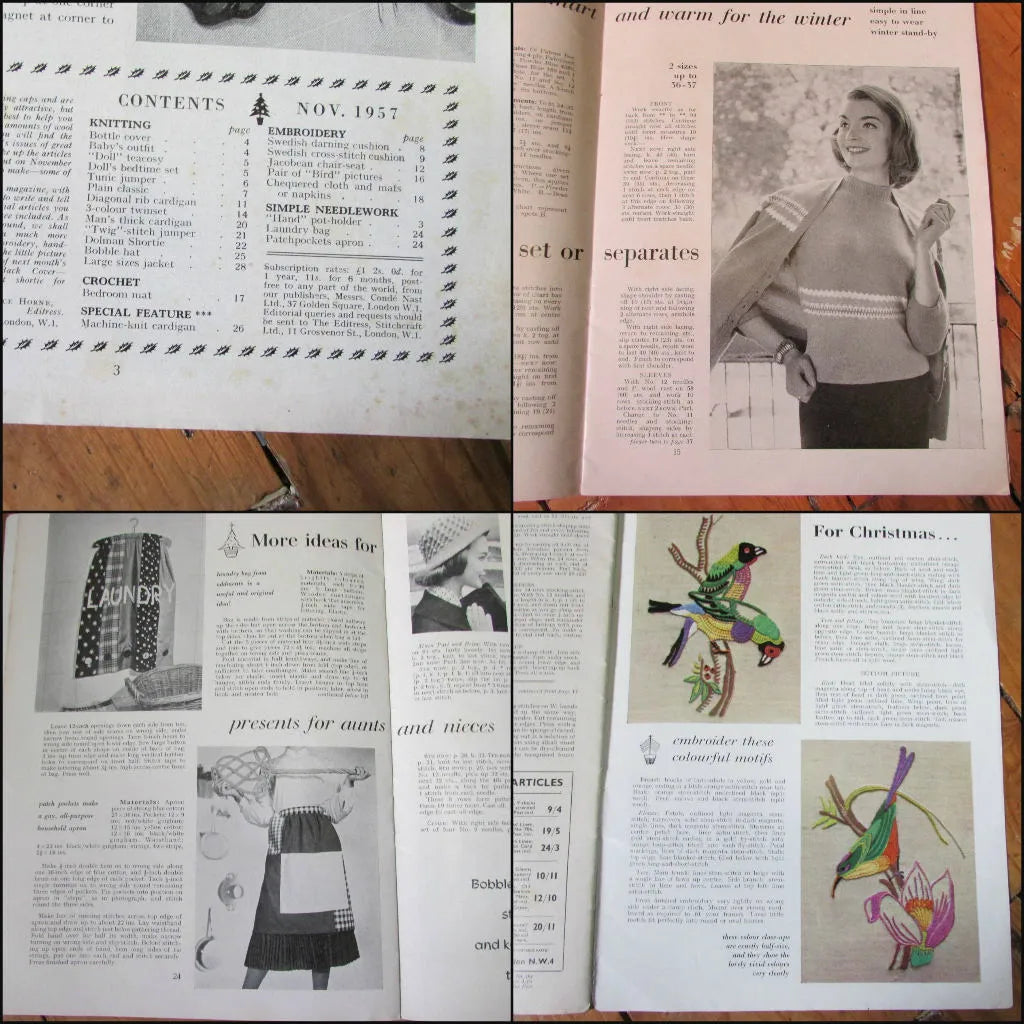 Two 1950s Stitchcraft pattern booklets, November 1955, & 1957