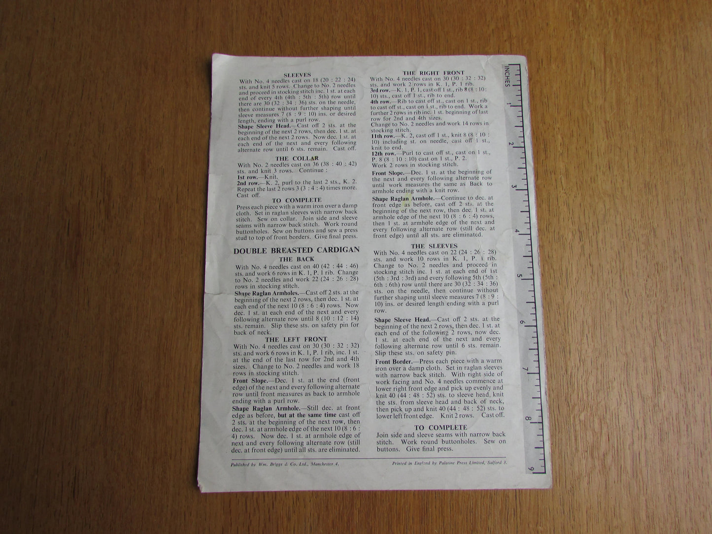 Vintage Penelope 2015 knitting pattern for three "Bingo" cardigans for Tiny Tots