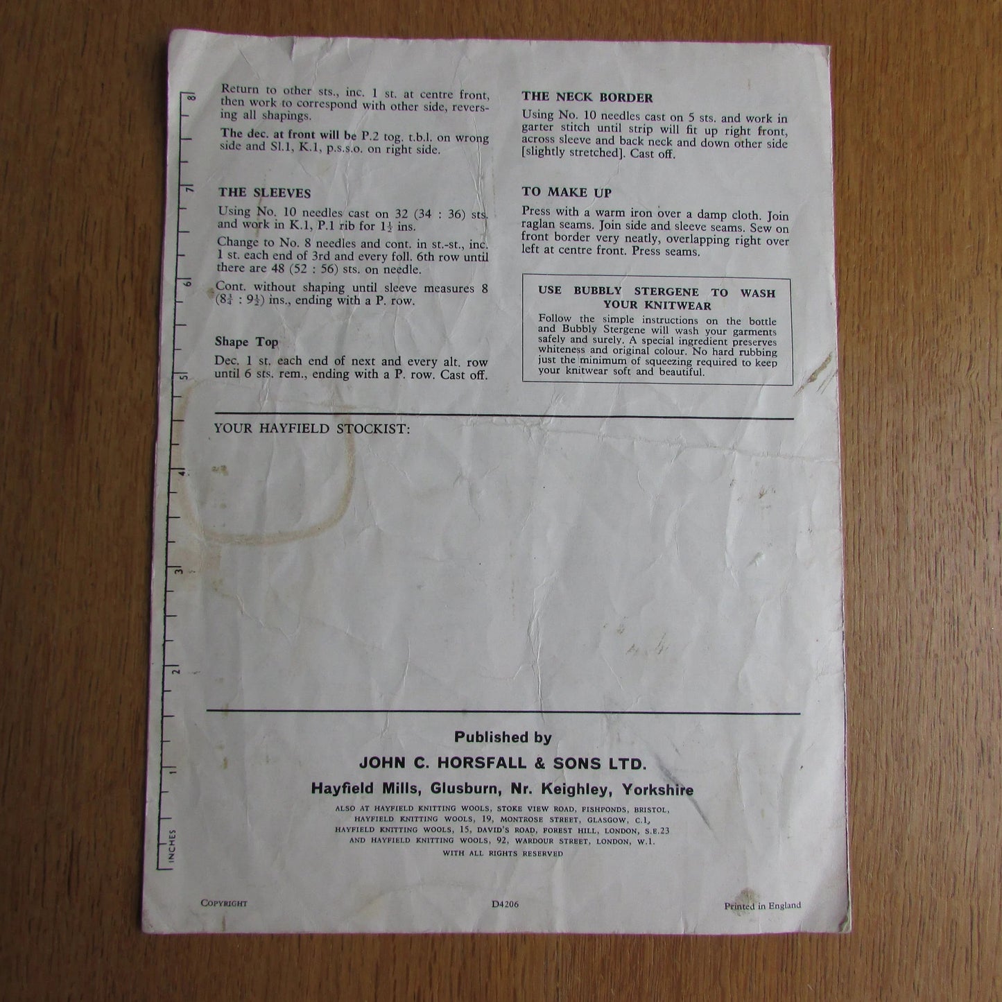 Vintage Hayfield H/364 knitting pattern for tiny tot's sweaters