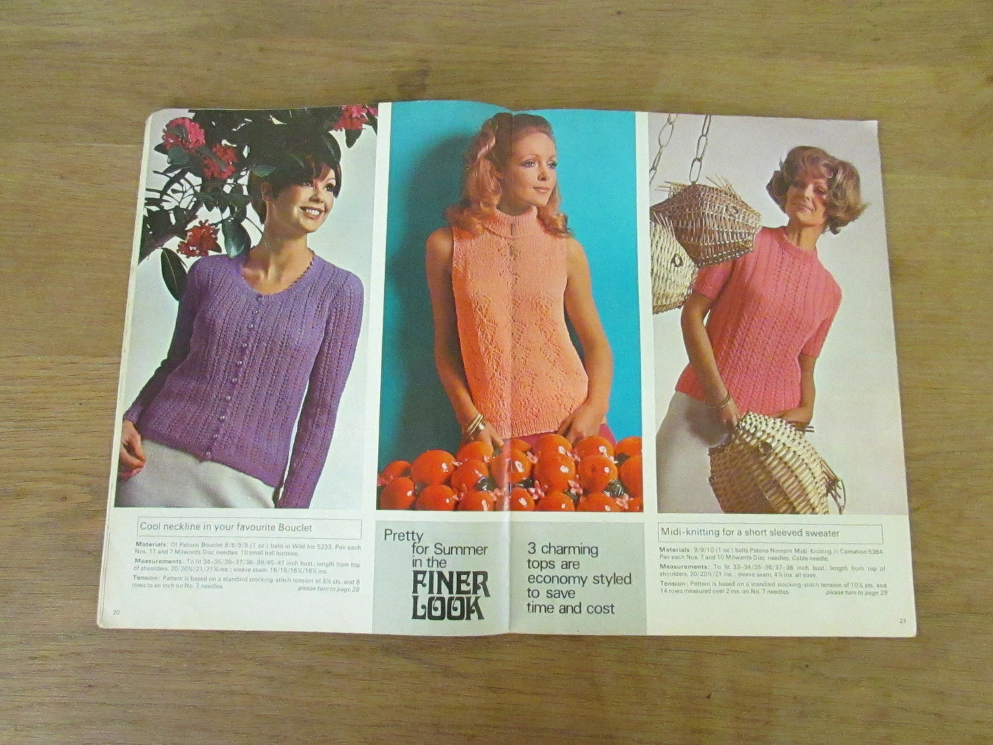 1969 Stitchcraft knitting booklet; Knitting in Holiday Mood