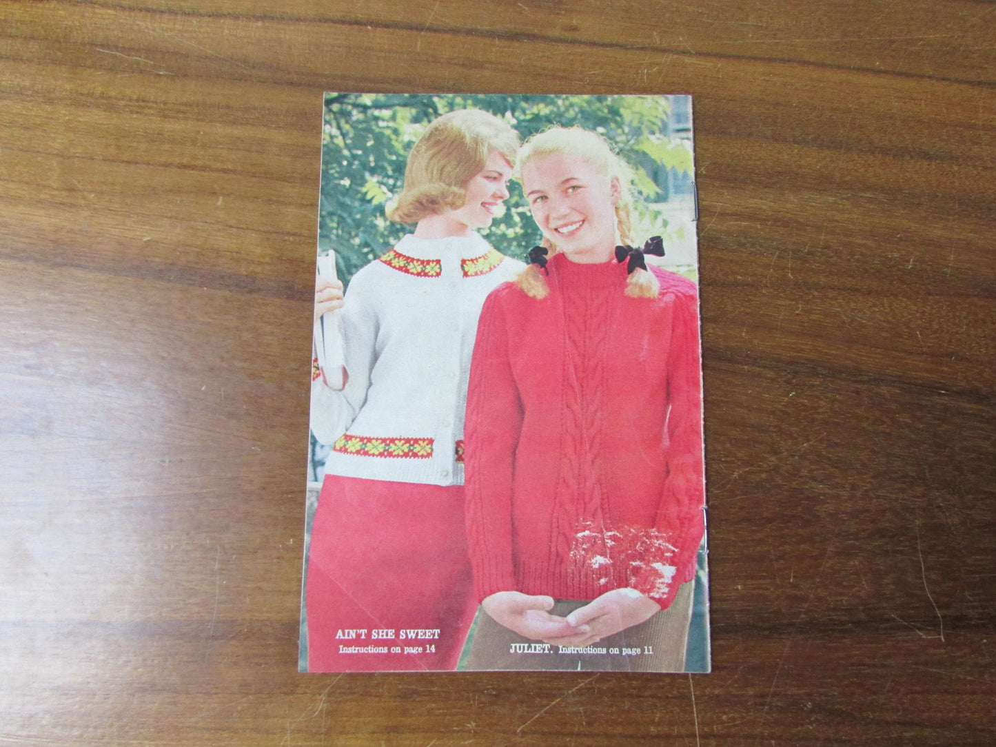 1960s Woman's Own Pops & Classics knitting pattern booklet for the family