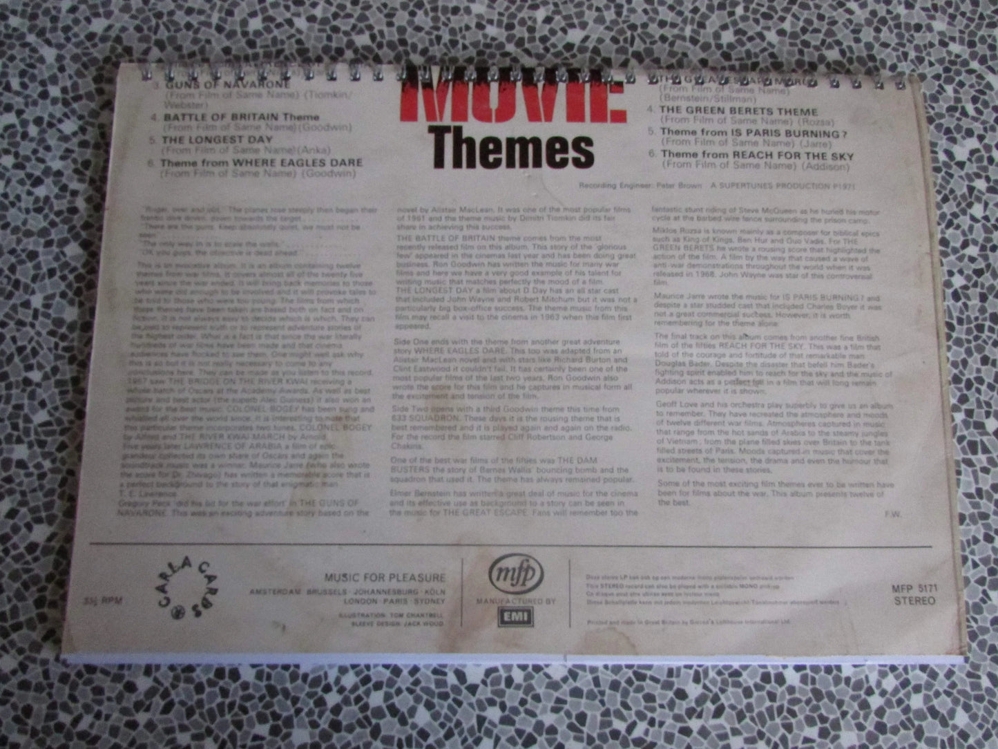 Home-made A4 wire bound sketchbook using 170gsm Acid Free Cartridge Paper, War Movie Themes