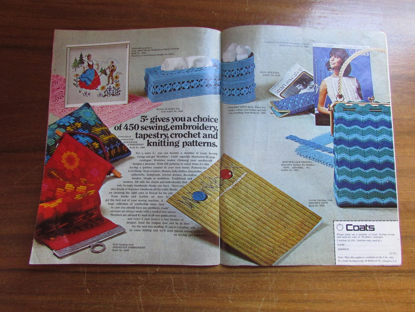 1970 Stitchcraft knitting & embroidery pattern booklet
