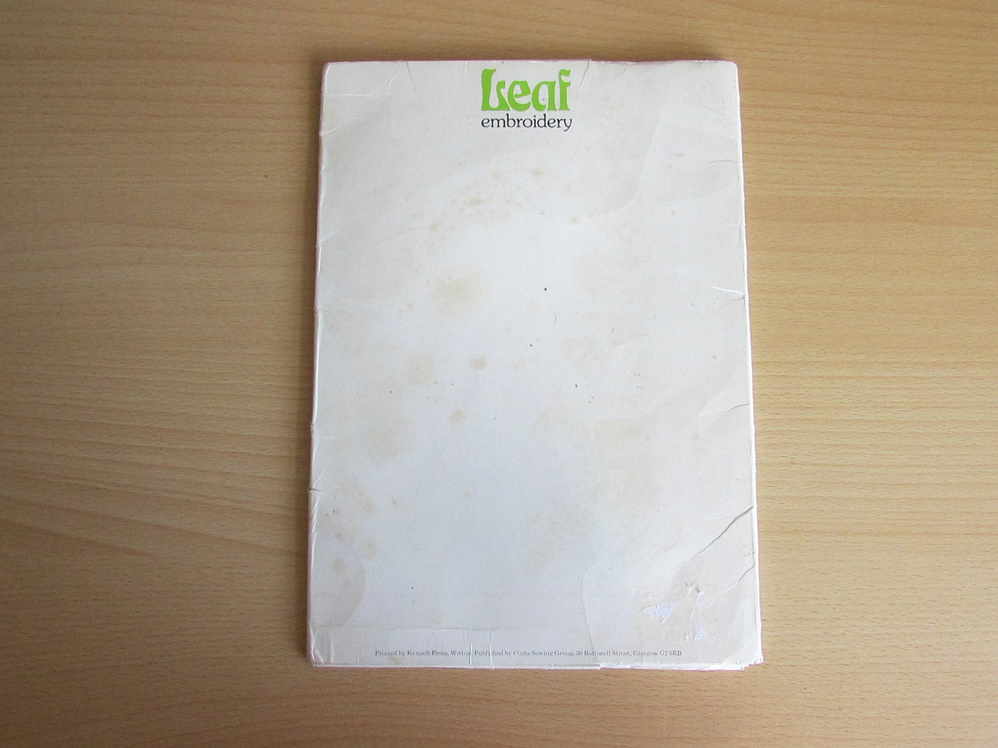 1973 Coats Sewing Group Leaf embroidery book No.1186