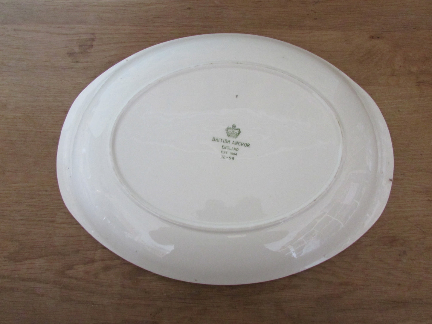 1958 British Anchor floral & leaf pattern platter/serving dish