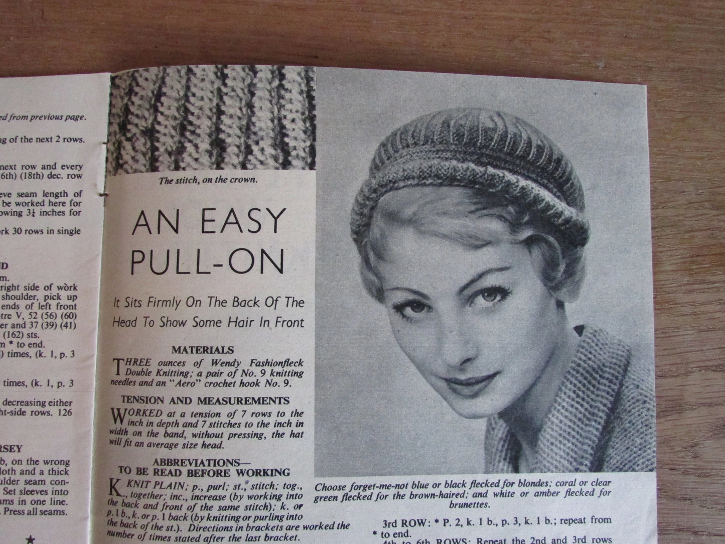 1960s Woman's Weekly pattern booklet for flecked wool knitting