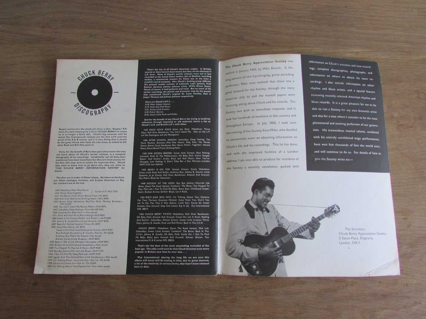 Vintage Chuck Berry Album of Rhythm & Blues sheet music, lyrics and guitar