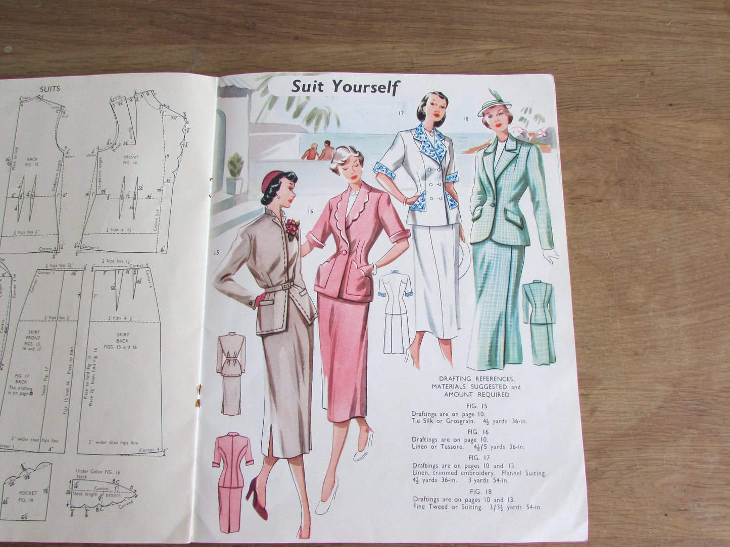 Mid-century The Haslam System of Dresscutting Illustrated Book of Draftings No.22: Spring & Summer