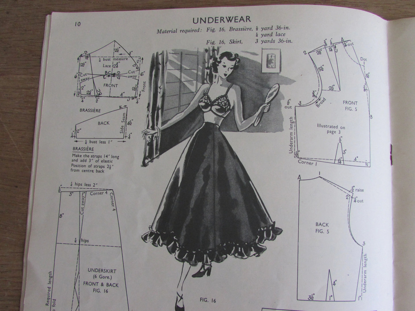 Mid-century The Haslam System of Dresscutting Illustrated Book of Draftings No.8: For Lingerie with Blouses, Skirts & Accessories