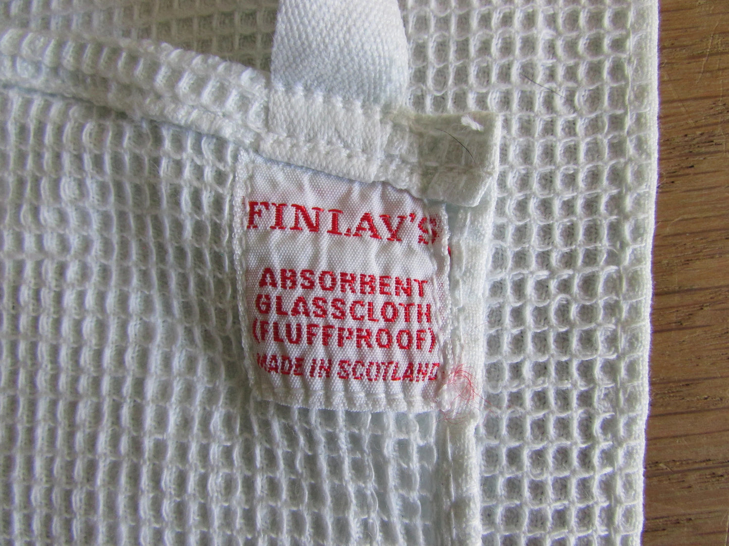 Vintage Finlay's hand-printed 'fish' absorbent glass cloth/tea towel