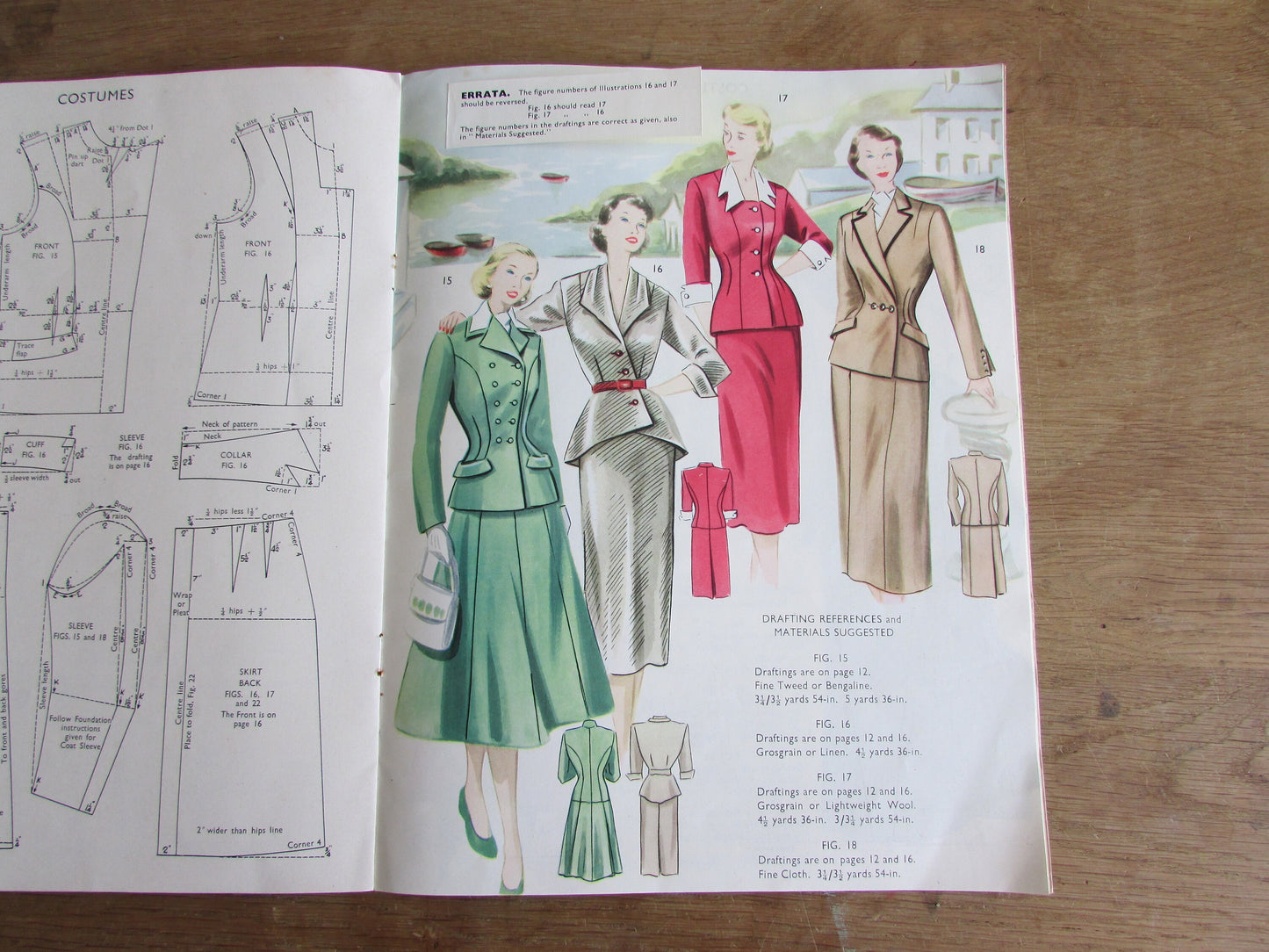 Mid-century The Haslam System of Dresscutting Illustrated Book of Draftings No.23: Coronation Spring & Summer