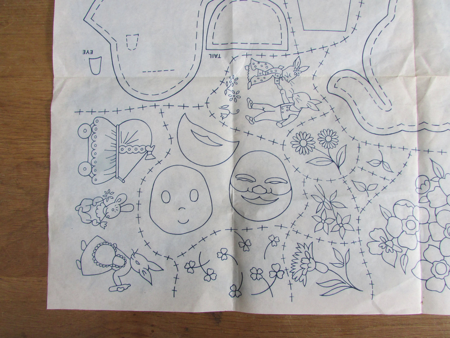 Unused vintage Woman's Weekly nursery-themed embroidery transfer