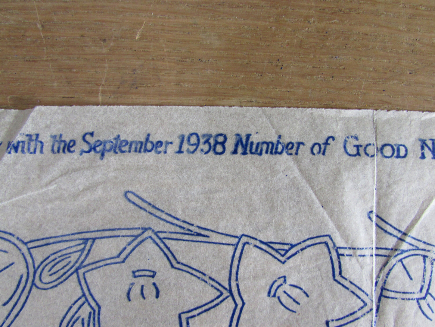 Unused September 1938 Good Needlework & Knitting Magazine Campanula embroidery transfer