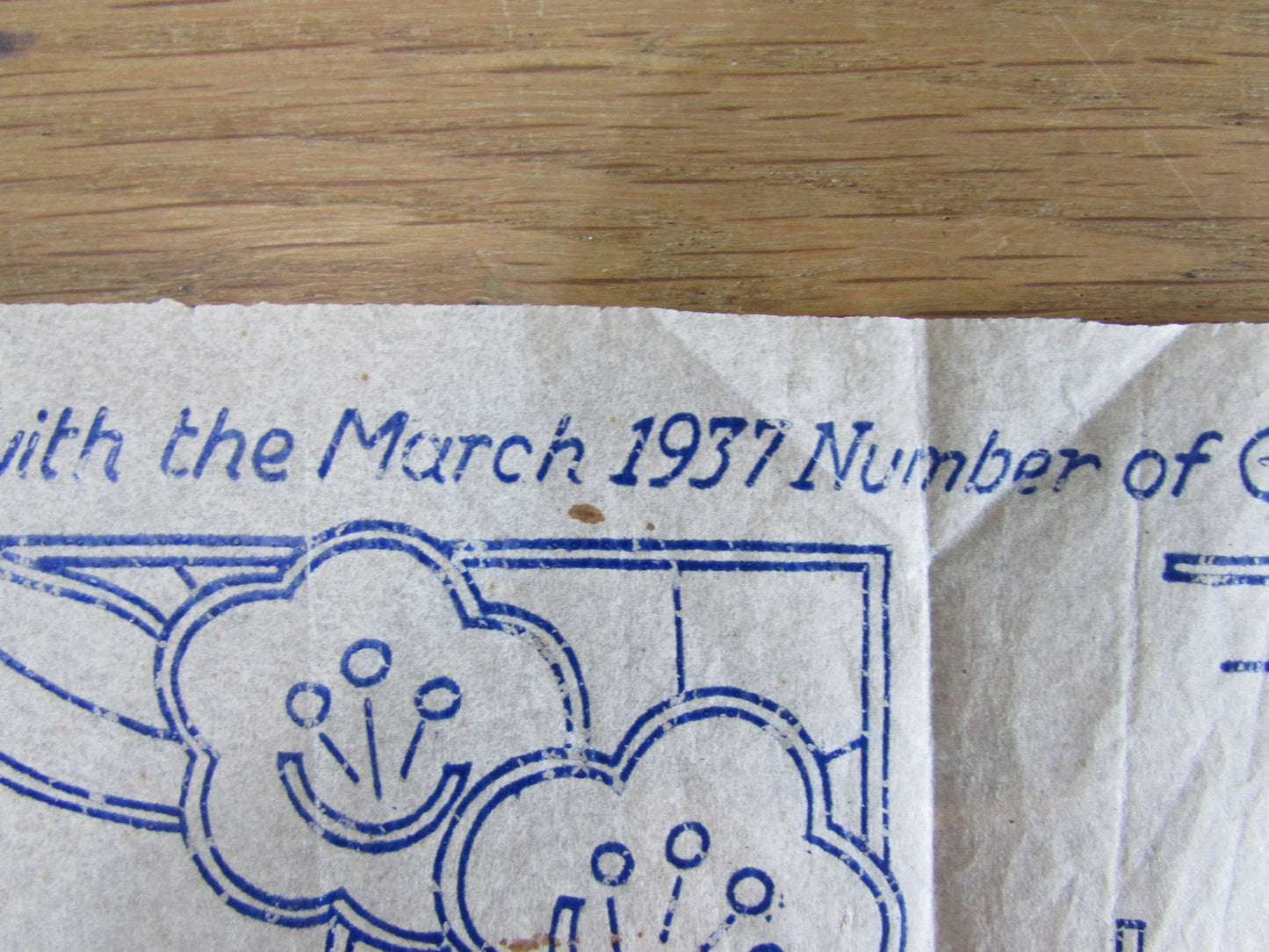 Unused March 1937 Good Needlework & Knitting Magazine flower borders embroidery transfer
