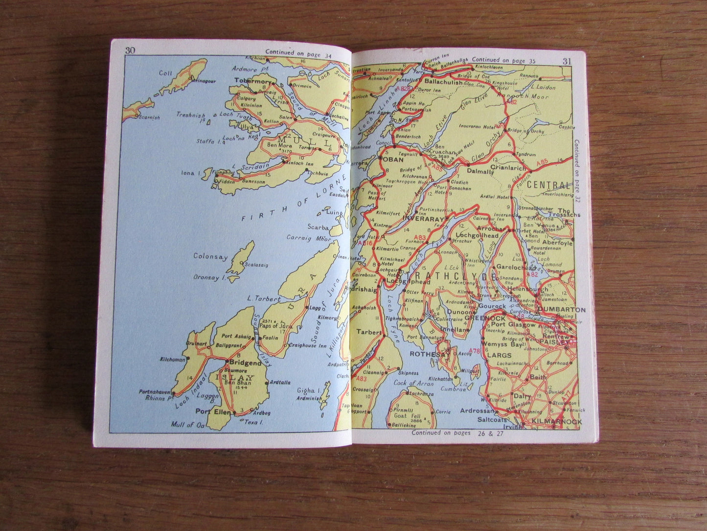 Great Britain and Ireland Pocket Road Atlas, by Johnson & Bacon (Softback, 1970s)