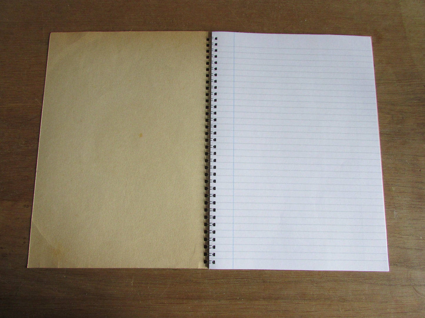 Home-made A4 wire-bound notebook, 30 sheets lined paper, Xmas Carols & Xmas Chimes