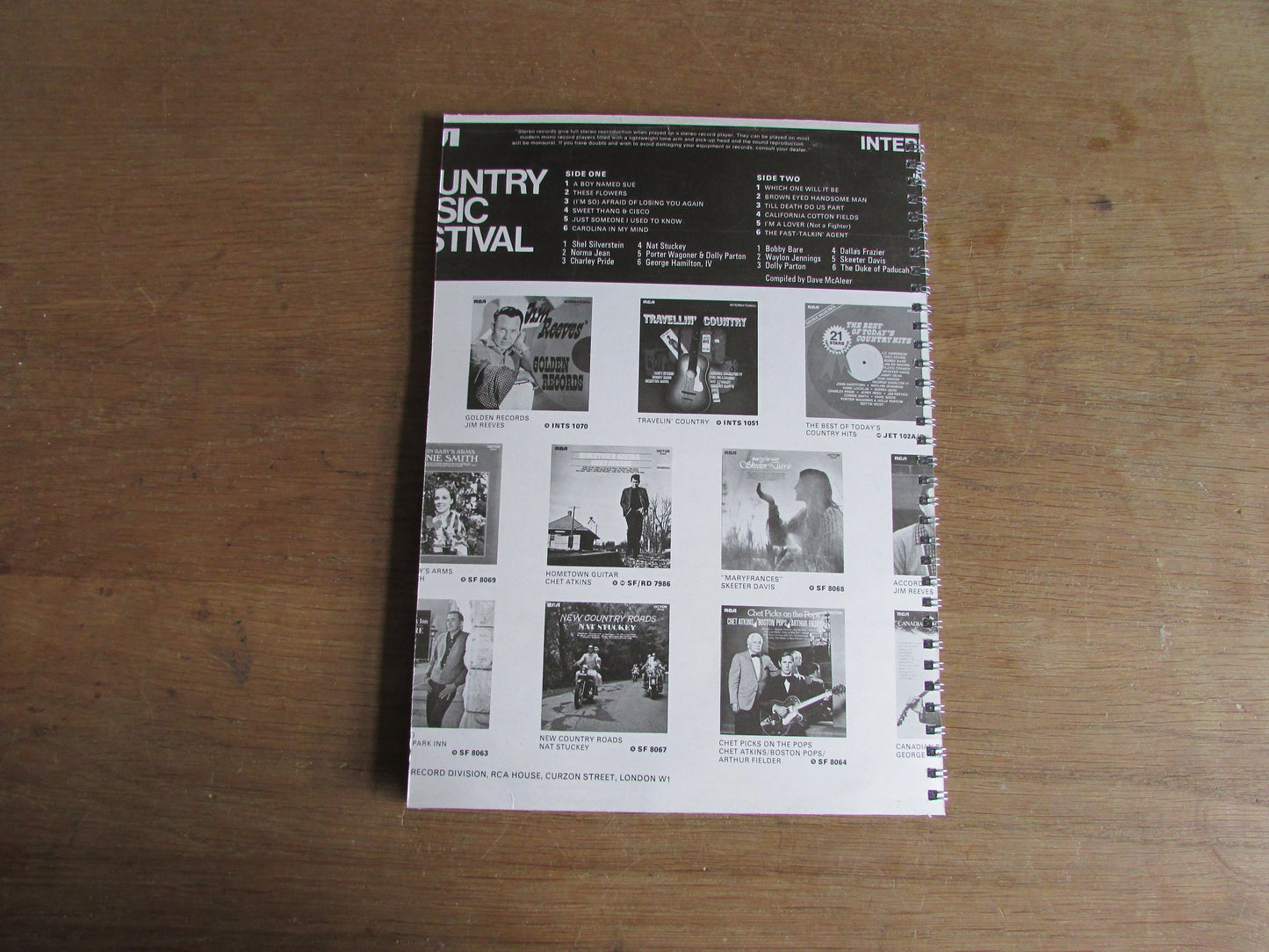 Home-made A4 wire-bound notebook, 30 sheets lined paper, Country Music Festival