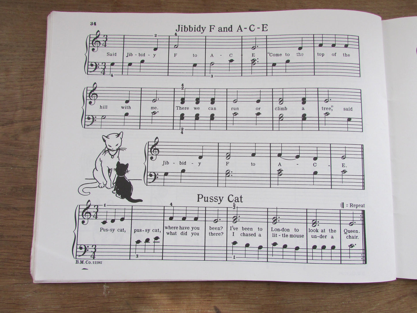 Jibbidy - F and A-C-E: a child's first piano book, by Lela Hoover Ward (Softback, 1949)