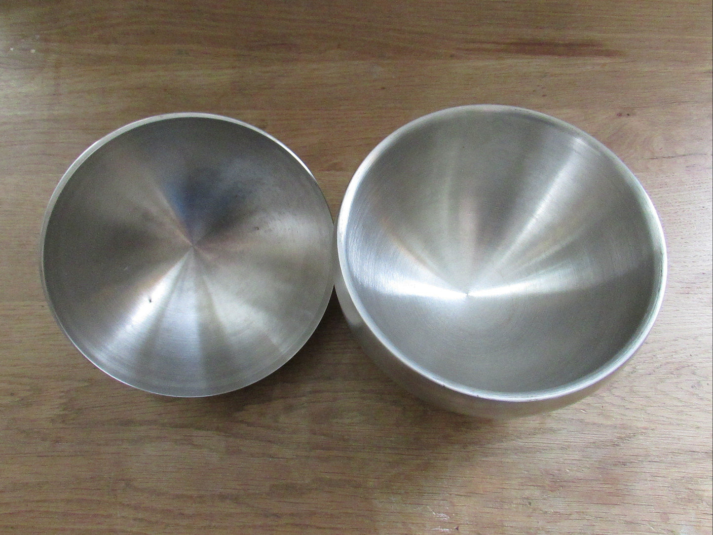 Mid-century modernist stainless steel orb/ball ice bucket
