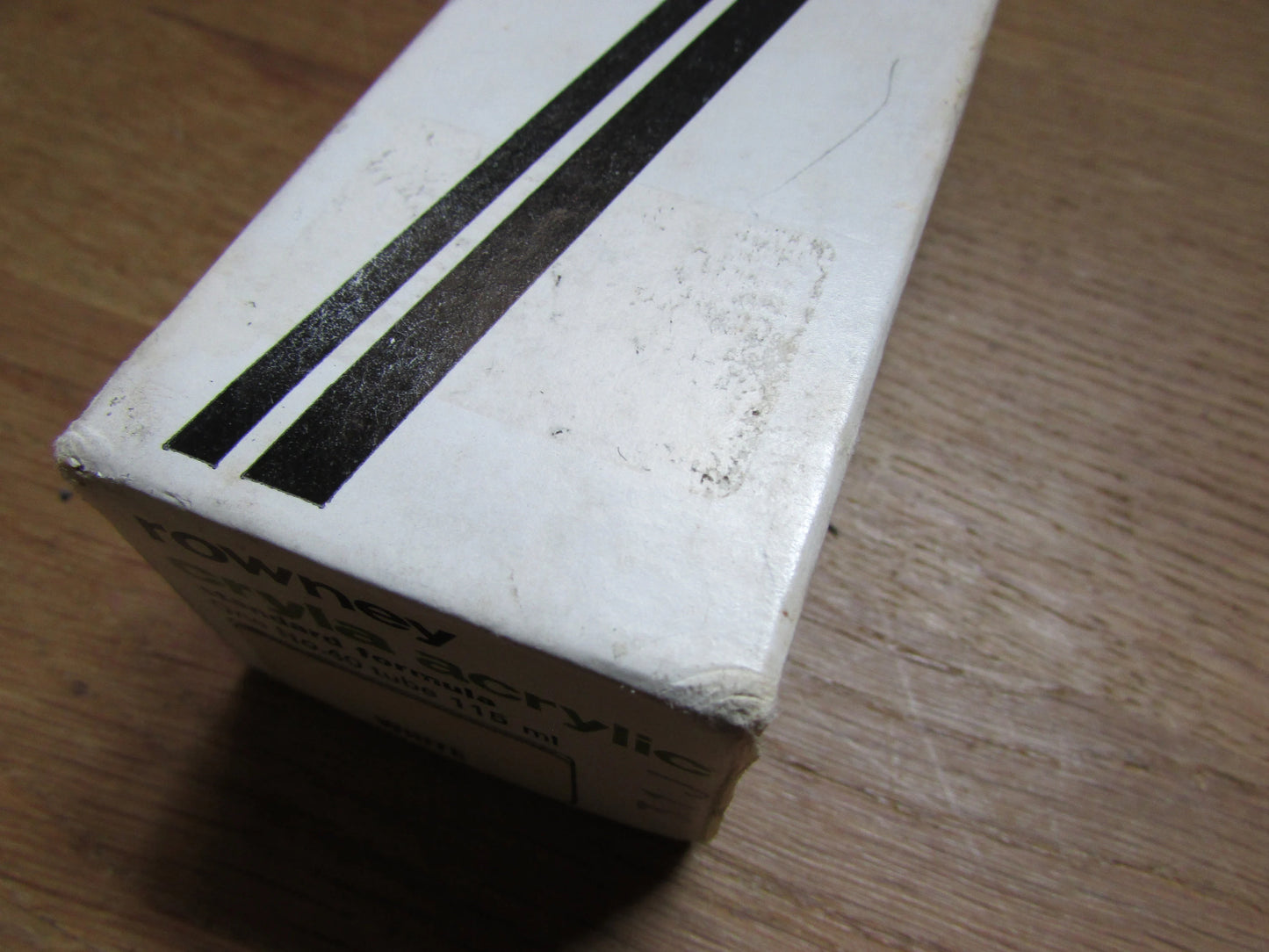 Vintage Rowney Cryla No.40 "White" acrylic paint in box, 115ml (used)