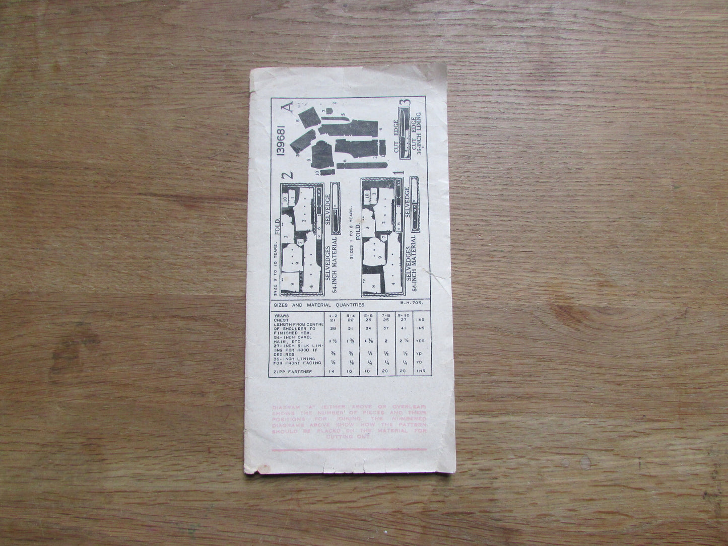 Uncut 1930s/40s Weldons Pattern 139681 sewing pattern for all-in-one suit, age 1 & 2 years (complete)