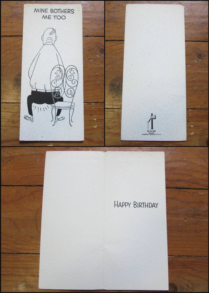 Selection of American mid-century birthday cards