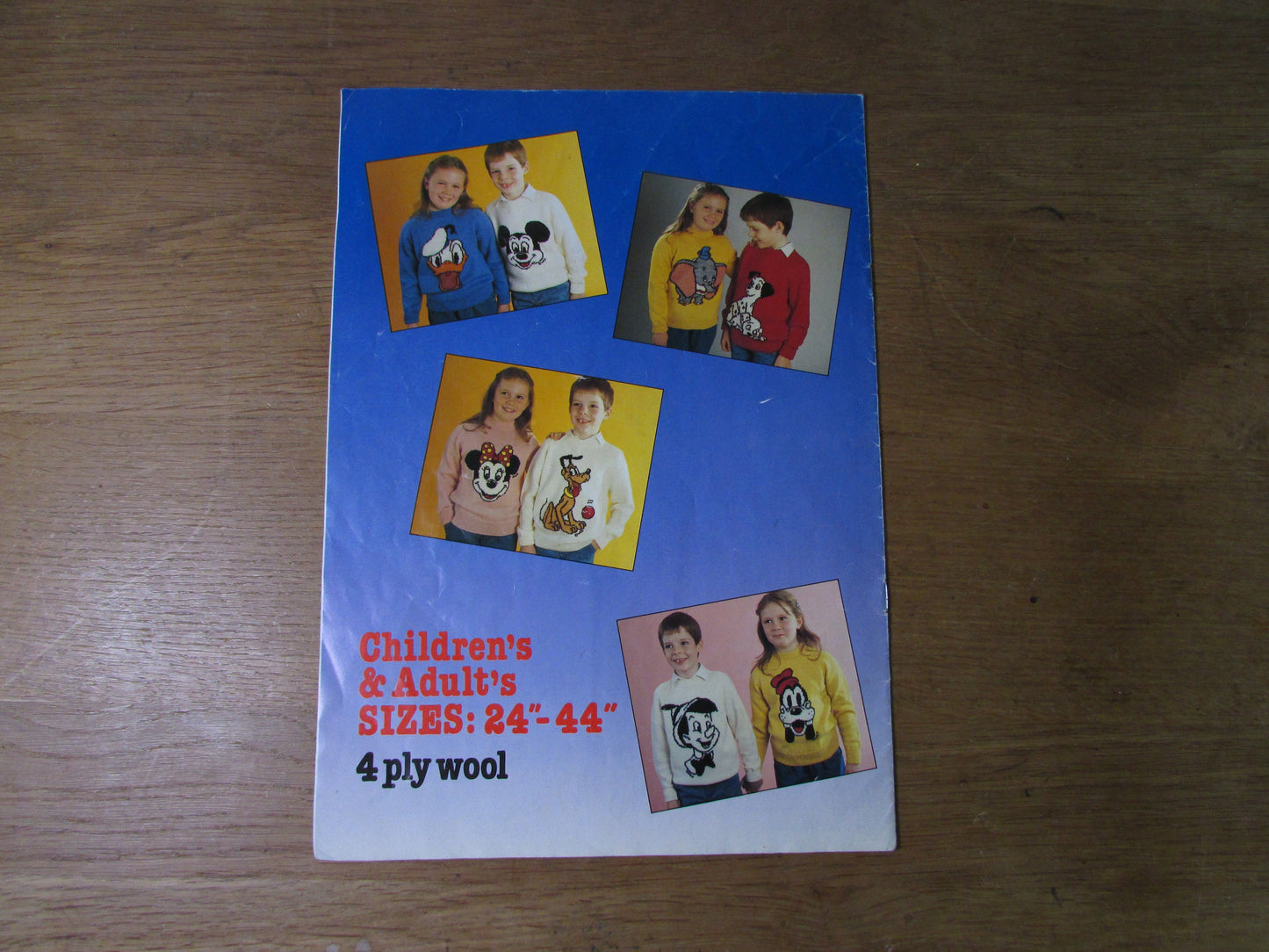 1986 Walt Disney Intarsia 8 knitting patterns by Gary Kennedy