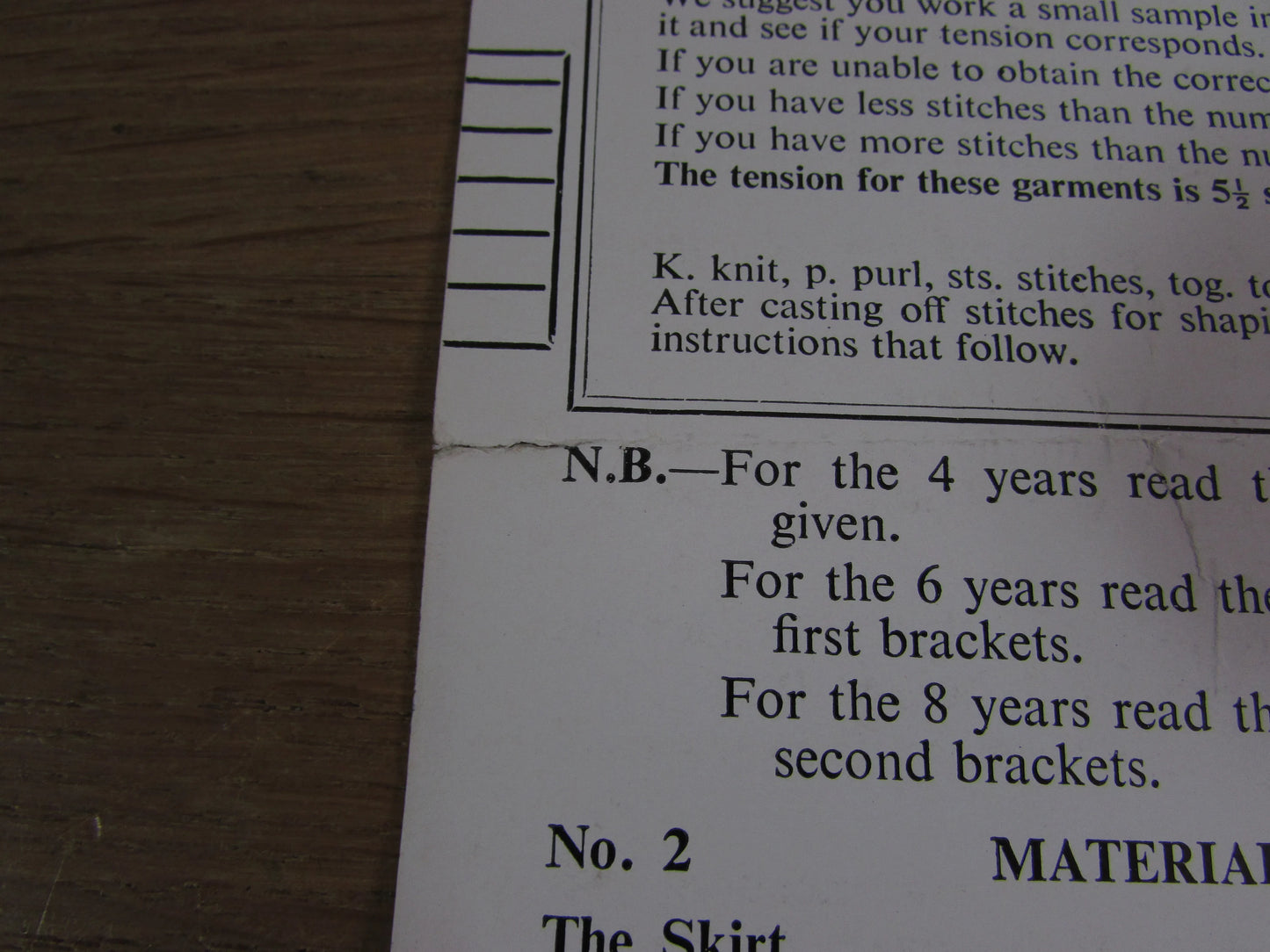 1940s/50s Growing up in Sirdar 559 knitting pattern for girl's double breasted jacket & skirt